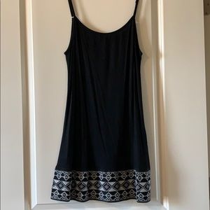 Black stretchy cotton mini dress - never worn